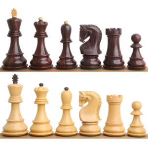 Slightly Imperfect Russian Zagreb 59′ Chess Set – Chess Pieces Only – Double Weighted Rose Wood