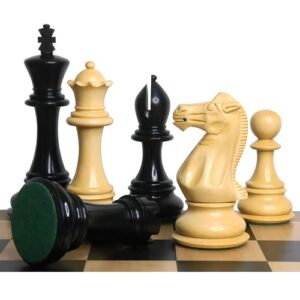 6.3″ Jumbo Pro Staunton Luxury Chess Set – Chess Pieces Only – Ebony Wood -Triple Weight