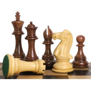 6.3″ Jumbo Pro Staunton Luxury Chess Set – Chess Pieces Only – Golden Rosewood & Boxwood