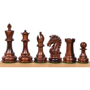 3.9″ Craftsman Staunton Chess Set – Chess Pieces Only – Double Weighted Rosewood