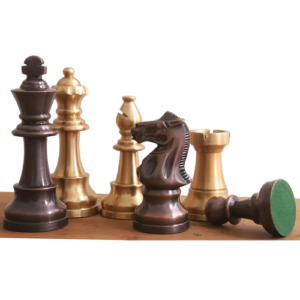 3.2″ Pro Staunton Brass Metal Luxury Chess Set – Chess Pieces Only- Antiqued Copper