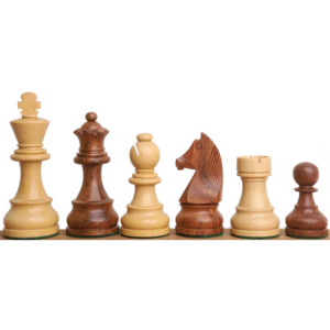 3.9″ Championship Chess Set Combo – Pieces in Golden Rosewood with Board and Box