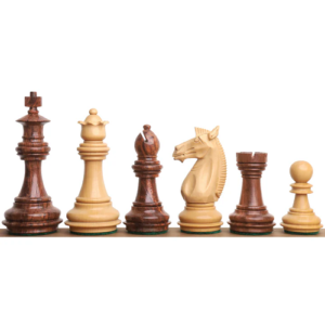 3.4″ Meghdoot Series Staunton Chess Set – Chess Pieces Only – Weighted Golden Rosewood