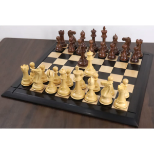 6.3″ Jumbo Pro Staunton Luxury Chess Set – Chess Pieces Only – Golden Rosewood & Boxwood