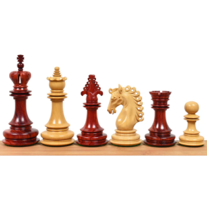 Combo of 4.5″ Carvers’ Art Luxury Chess Set – Pieces in Bud Rosewood with Board and Box