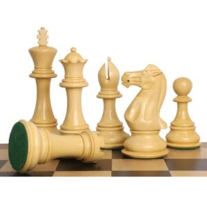 6.3″ Jumbo Pro Staunton Luxury Chess Set – Chess Pieces Only – Ebony Wood -Triple Weight