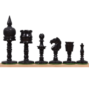 3.6″ English Series Pre Staunton Chess Set – Chess Pieces Only – Camel Bone