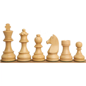 3.9″ Tournament Chess Set – Chess Pieces Only in Ebonised Weighted wood with Extra Queens