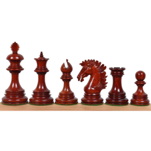 Alexandria Luxury Staunton Chess Set – Chess Pieces Only – Triple Weighted – Bud Rose Wood